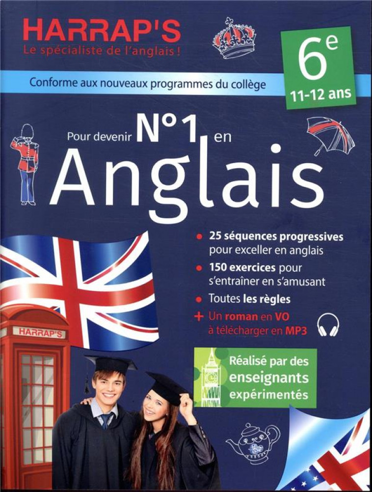 NUMERO 1 EN ANGLAIS 6E AVEC HARRAP-S - LECLERCQ CELINE - LAROUSSE