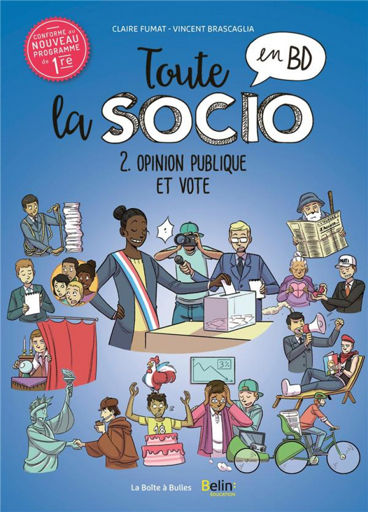 TOUTE LA SOCIO EN BD T2 : OPINION PUBLIQUE ET VOTE - BRASCAGLIA/FUMAT - BOITE A BULLES