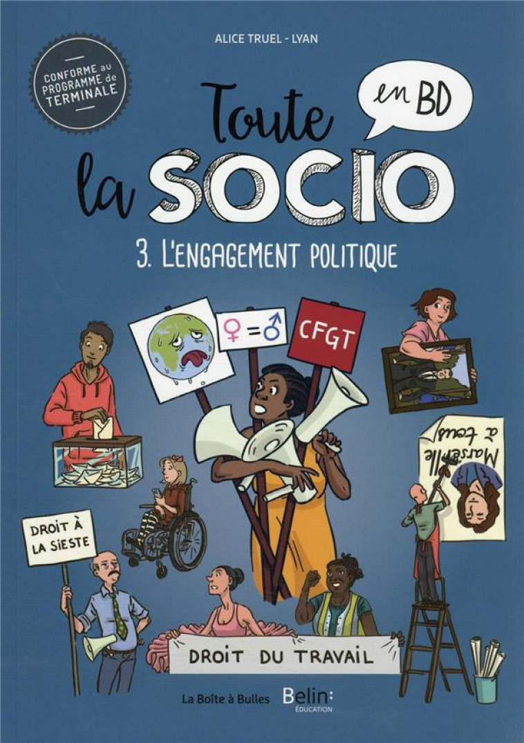 TOUTE LA SOCIO EN BD T3 : L-ENGAGEMENT POLITIQUE - TRUEL/TOUTOUS - BOITE A BULLES