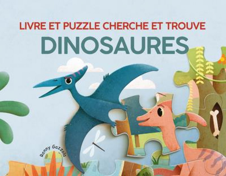 DINOSAURES - LIVRE ET PUZZLE CHERCHE ET TROUVE - GAZZOLA RONNY - NC