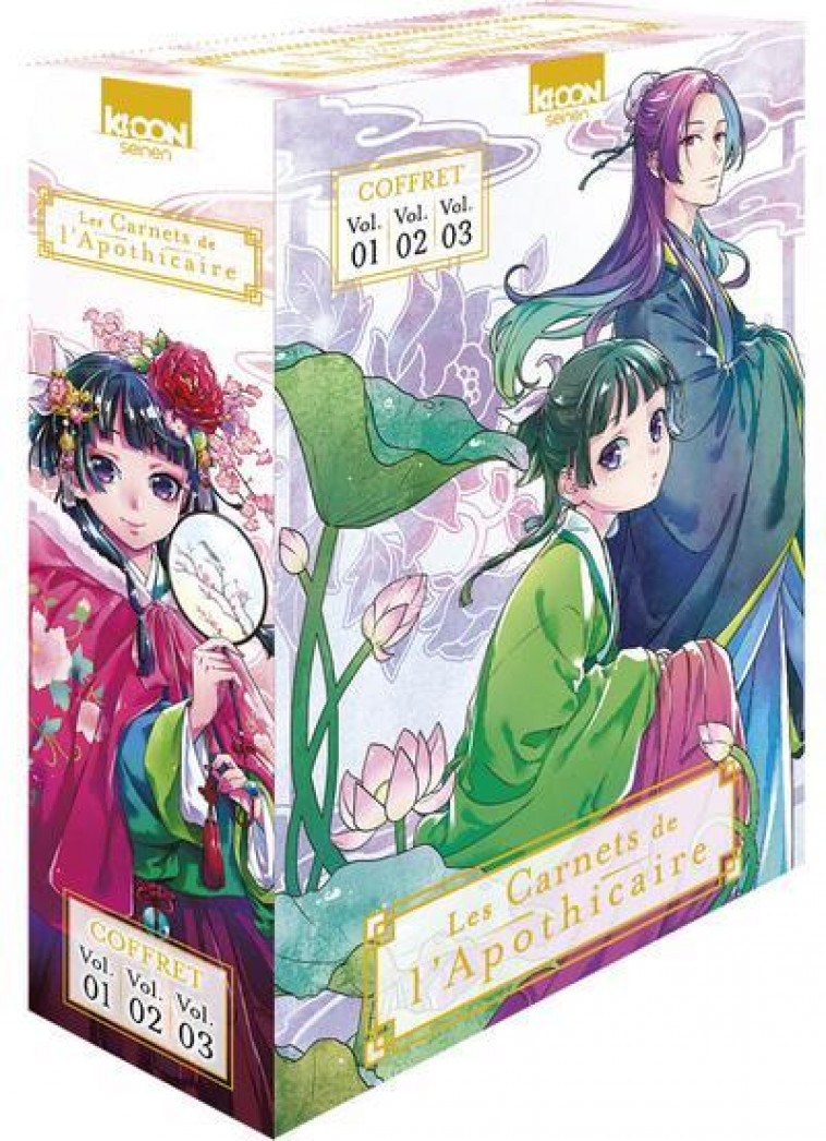 COFFRET LES CARNETS DE L-APOTHICAIRE - VOLUMES 1 A3 - HYUUGA/NEKOKURAGE - KI-OON