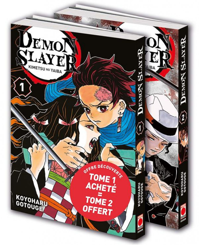 DEMON SLAYER - PACK DECOUVERTE T01 & T02 - GOTOUGE KOYOHARU - PANINI