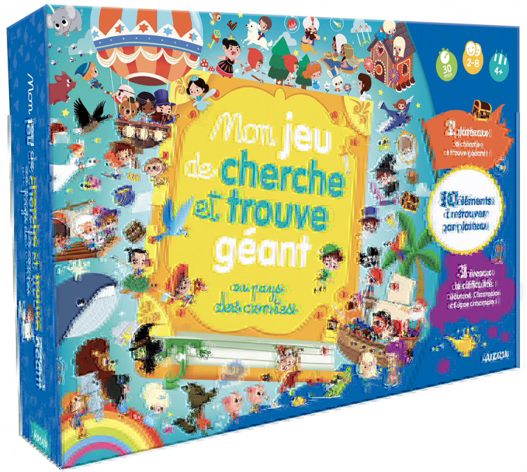 MON JEU DE CHERCHE ET TROUVE GÉANT AU PAYS DES CONTES - Paku Paku - AUZOU