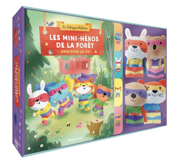 COFFRET MARIONNETTES A DOIGTS - LES MINI-HEROS DE LA FORET - TAYLOR - PHILIPPE AUZOU