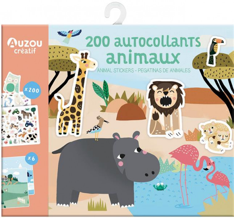 200 AUTOCOLLANTS ANIMAUX - CARLSLUND MICHELLE - NC