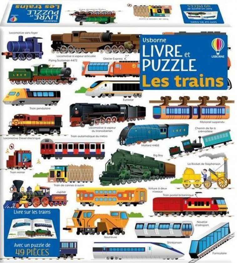 LES TRAINS - COFFRET LIVRE ET PUZZLE - SMITH/ANTONINI/HILL - NC