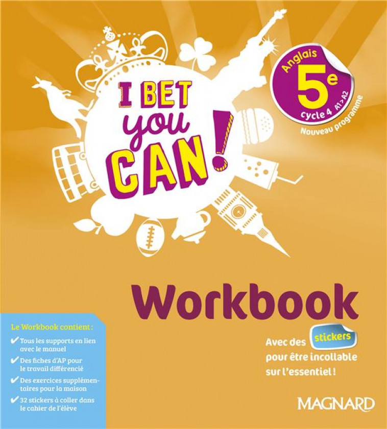 I BET YOU CAN! ANGLAIS 5E (2018) - WORKBOOK - JAILLET, MICHELLE  - MAGNARD