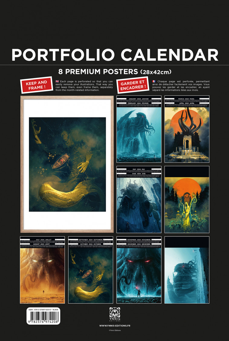 Calendrier Portfolio 2024 Cthulhu - XXX - YNNIS