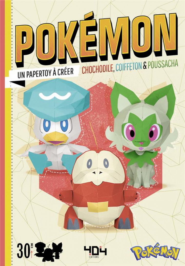 POKEMON CHOCHODILE, COIFFETON & POUSSACHA UN PAPERTOY A CREER - THE POKEMON COMPANY - NC