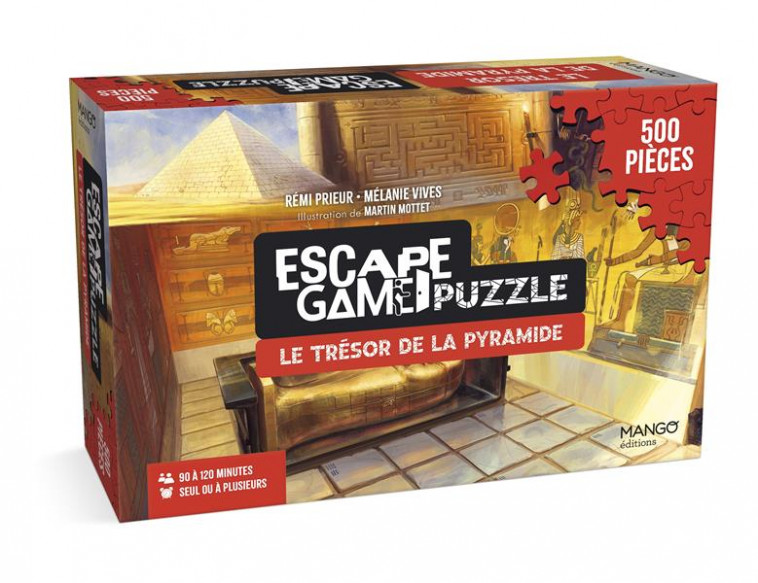 ESCAPE GAME PUZZLE - LE TRESOR DE LA PYRAMIDE - ASSEMBLEZ LE PUZZLE ETAPE APRES ETAPE PUIS RESOLVEZ - PRIEUR/VIVES/MOTTET - NC