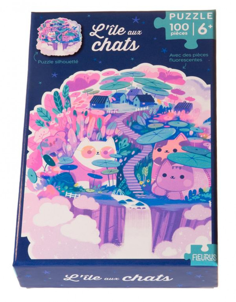 PUZZLE - L ILE AUX CHATS (100 PIECES) - ELLIEVSBEAR - NC