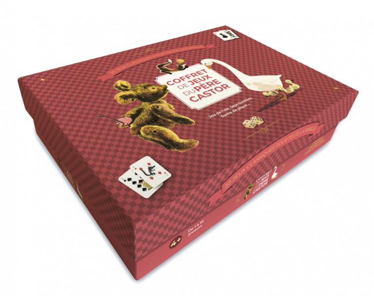 COFFRET DE JEUX DU PERE CASTOR - JEU DE L-OIE, SEPT FAMILLES, DAME DE PIQUE... - COLLECTIF - NC