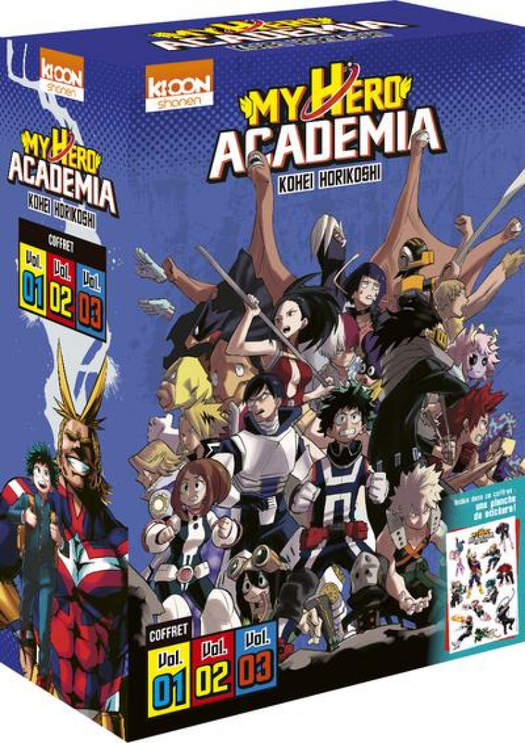 COFFRET MY HERO ACADEMIA VOL. 1 A 3 - HORIKOSHI KOHEI - KI-OON