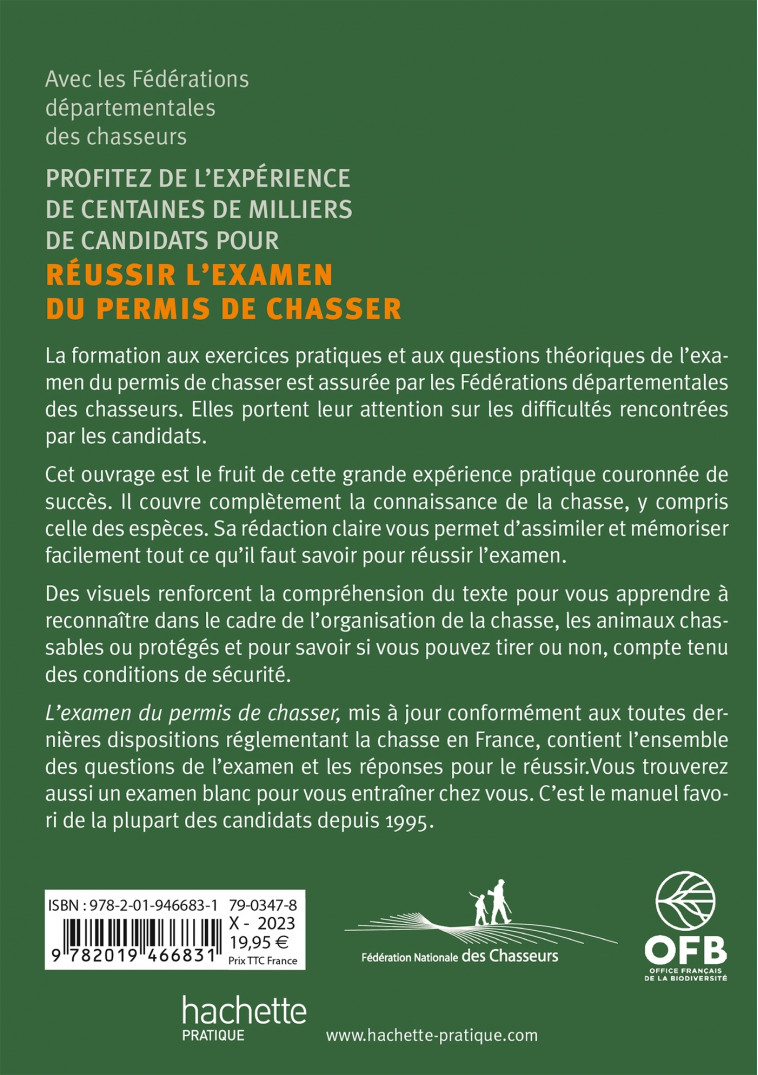 L'examen du permis de chasser 2024 -   - HACHETTE PRAT