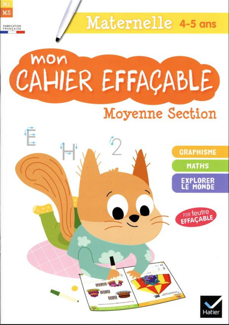 MON CAHIER EFFACABLE  -  MOYENNE SECTION - COHEN/ROULLIER - HATIER SCOLAIRE