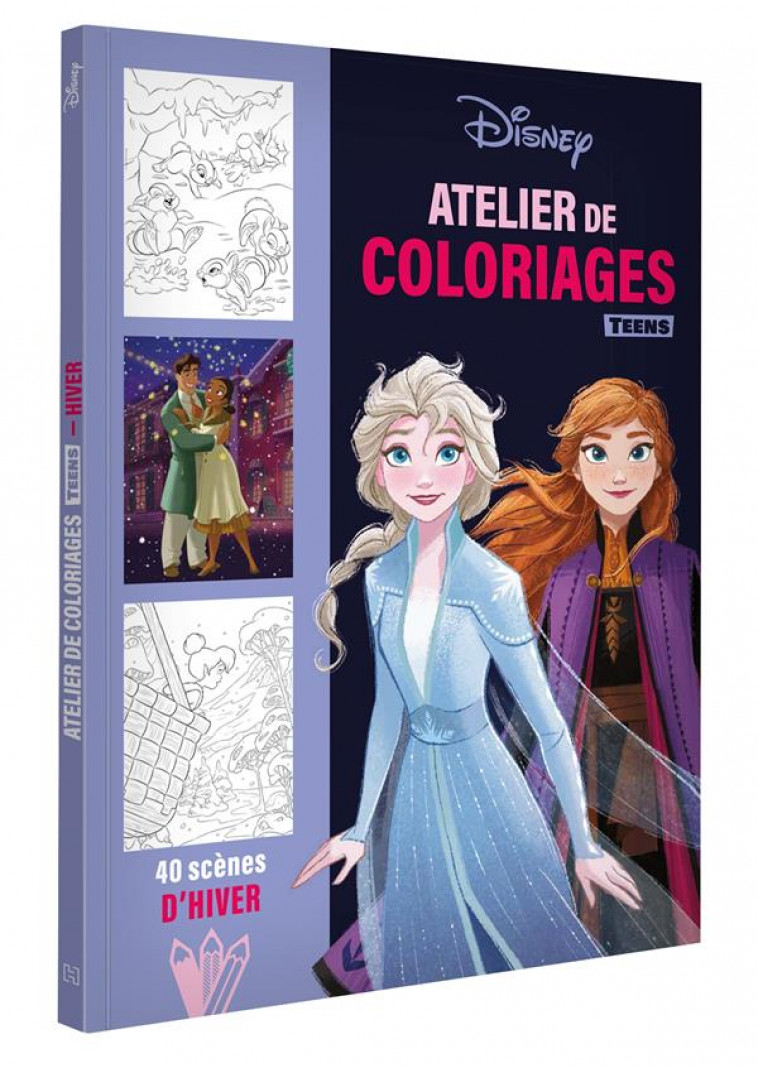 DISNEY TEENS - ATELIER DE COLORIAGES - SCENES D-HIVER - XXX - HACHETTE