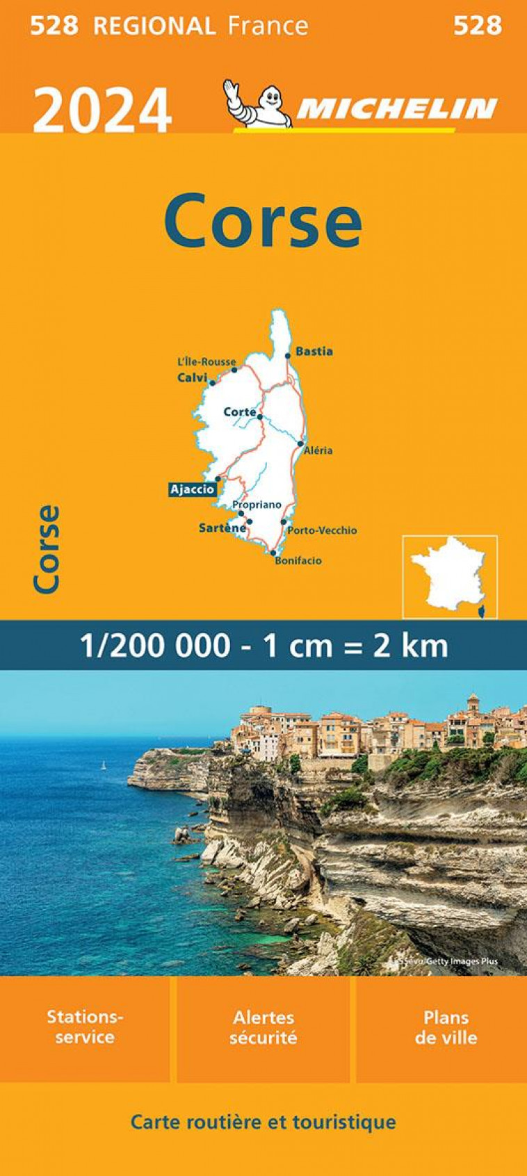 CARTE REGIONALE FRANCE - CARTE REGIONALE CORSE 2024 - XXX - MICHELIN