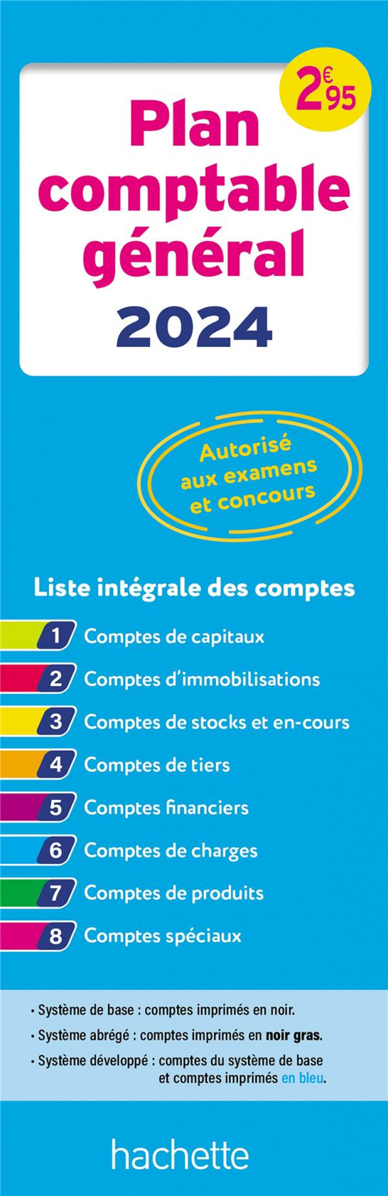 PLAN COMPTABLE GENERAL - PCG 2024/2025 (AUTORISE AUX EXAMENS ET CONCOURS) - SOPEL DANIEL - HACHETTE