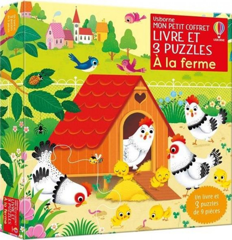 A LA FERME - MON PETIT COFFRET LIVRE ET 3 PUZZLES - IOSSA FEDERICA - NC