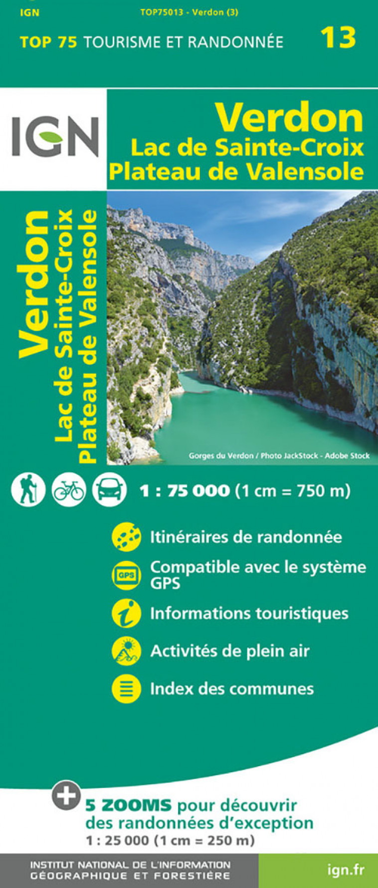 TOP75013 VERDON. LAC DE SAINTE CROIX - XXX - IGN