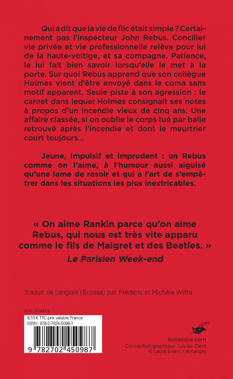 Le Carnet noir - Ian Rankin - ED DU MASQUE