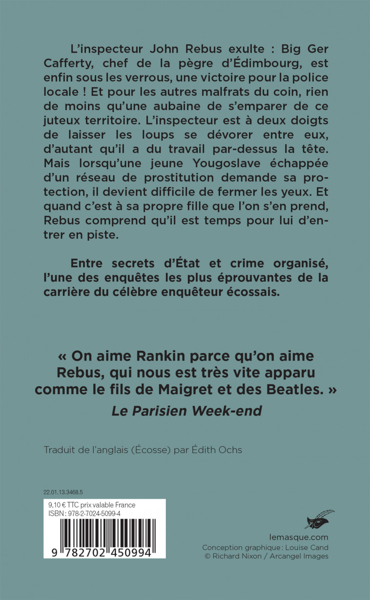 Le Jardin des pendus - Ian Rankin - ED DU MASQUE