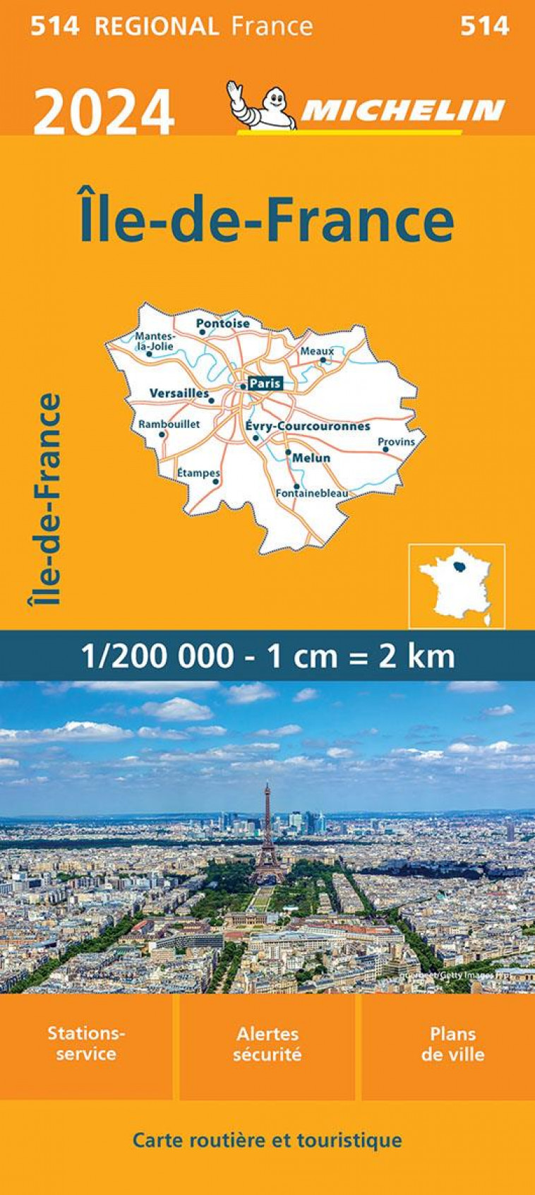 CARTE REGIONALE ILE-DE-FRANCE 2024 - XXX - MICHELIN