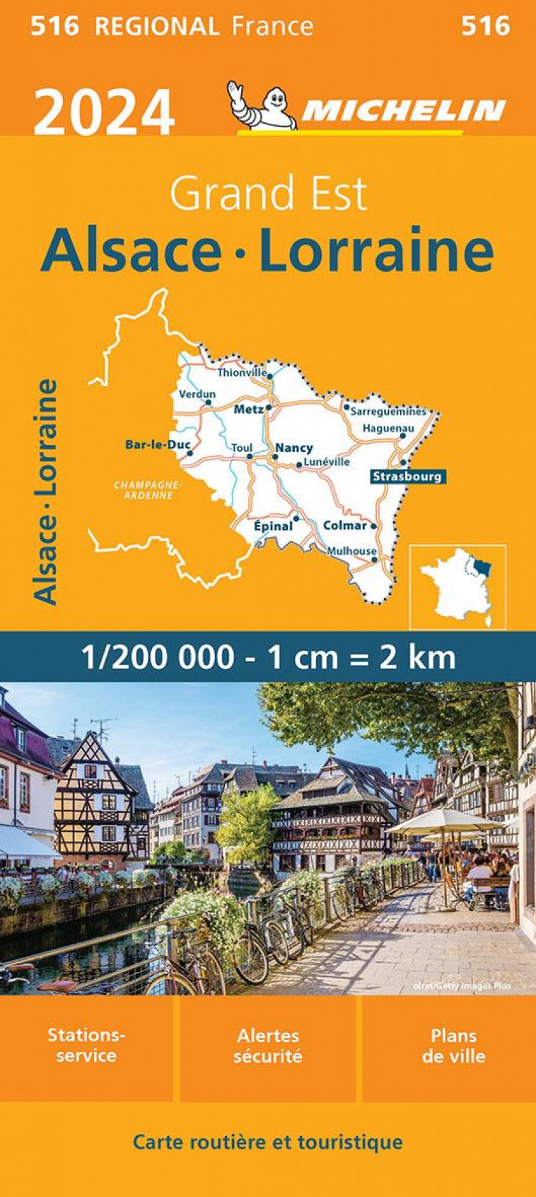 CARTE REGIONALE ALSACE, LORRAINE 2024 - XXX - MICHELIN