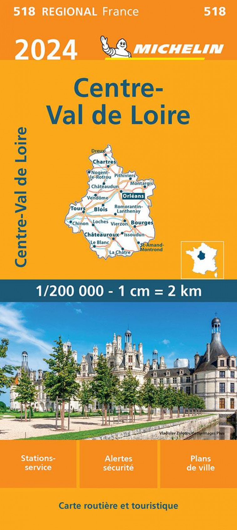 CARTE REGIONALE CENTRE - VAL DE LOIRE 2024 - XXX - MICHELIN