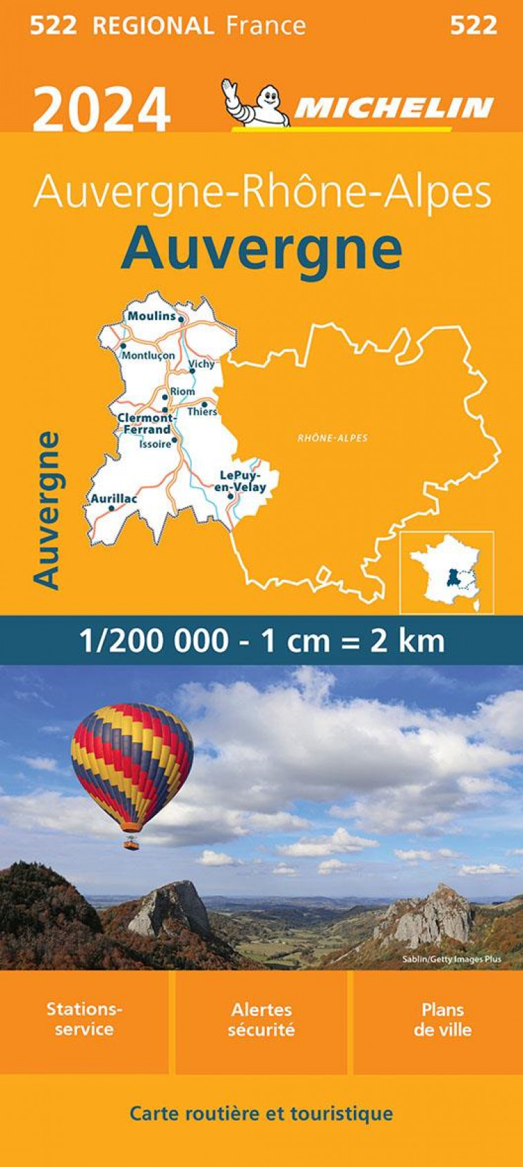 CARTE REGIONALE AUVERGNE 2024 - XXX - MICHELIN