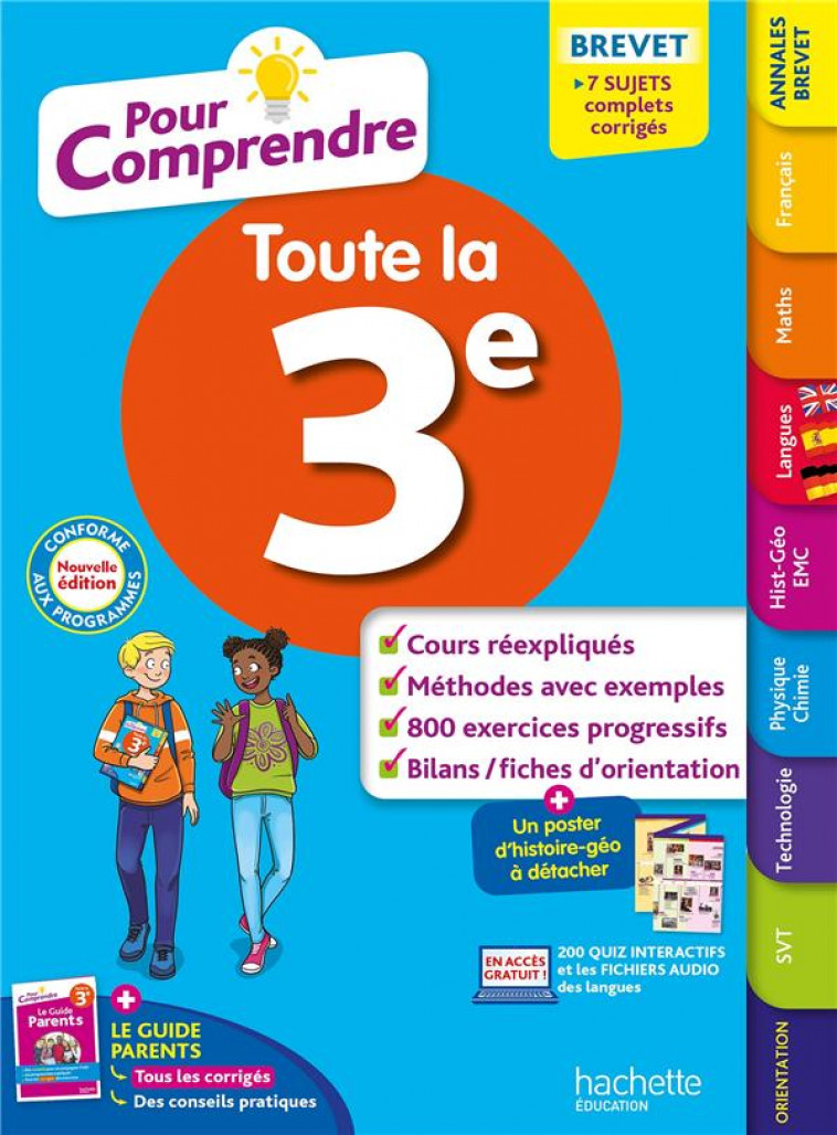 POUR COMPRENDRE TOUTE LA 3E - LISLE/JACQUEROUD - HACHETTE