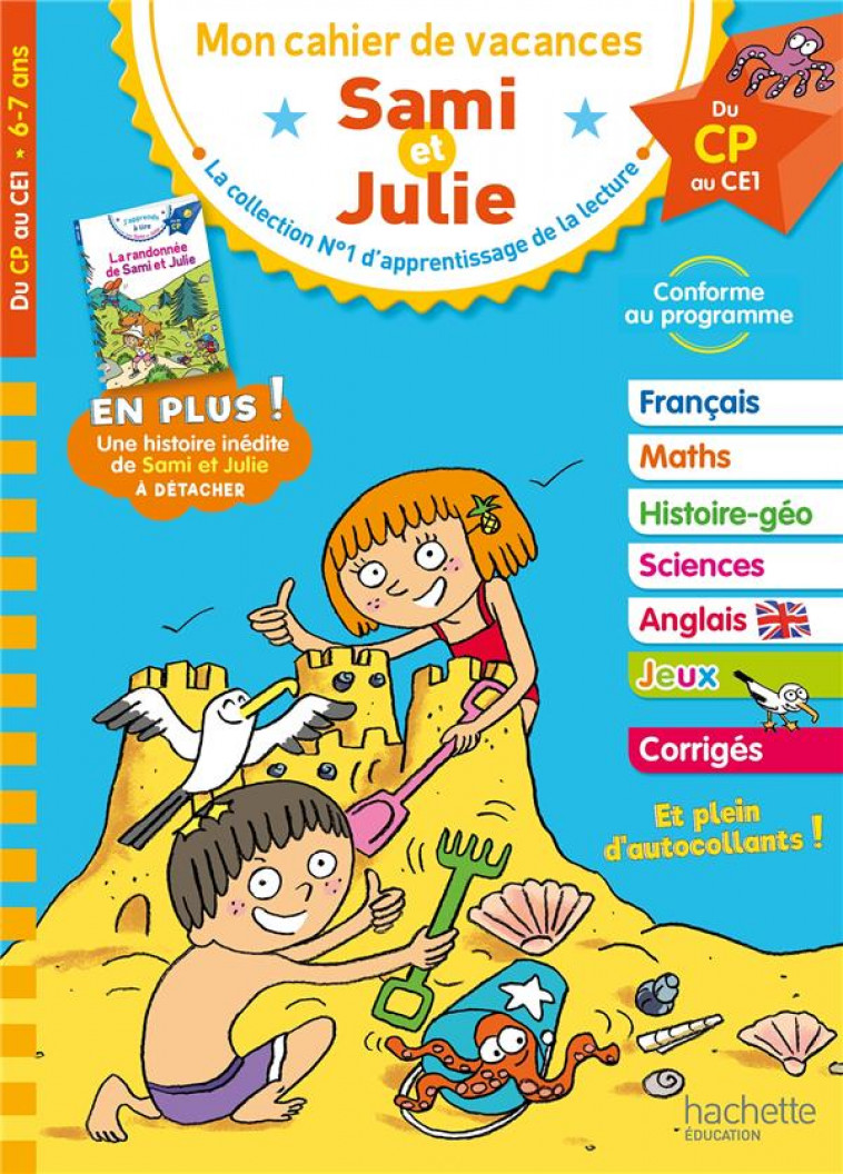 SAMI ET JULIE - DU CP AU CE1 - CAHIER DE VACANCES 2024 - BONTE/NEUMAYER/RAZET - HACHETTE