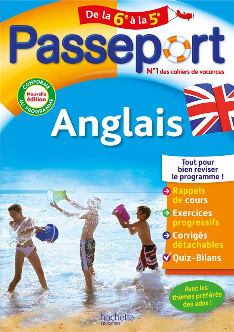 PASSEPORT - ANGLAIS - DE LA 6E A LA 5E - CAHIER DE VACANCES 2024 - BONNET CAROLE - HACHETTE