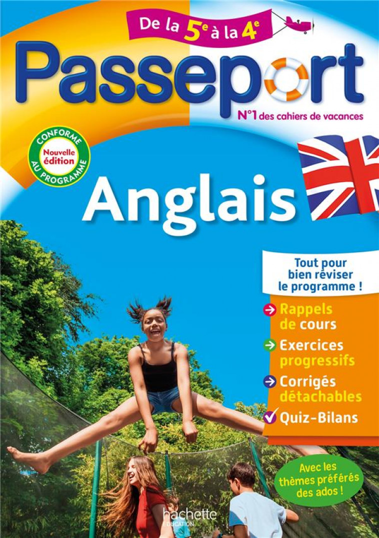 PASSEPORT - ANGLAIS - DE LA 5E A LA 4E - CAHIER DE VACANCES 2024 - DREANO/LE BOUR - HACHETTE