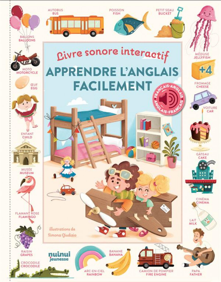 APPRENDRE L-ANGLAIS FACILEMENT - LIVRE SONORE INTERACTIF - GIUDIZIO SIMONA - NUINUI JEUNESSE