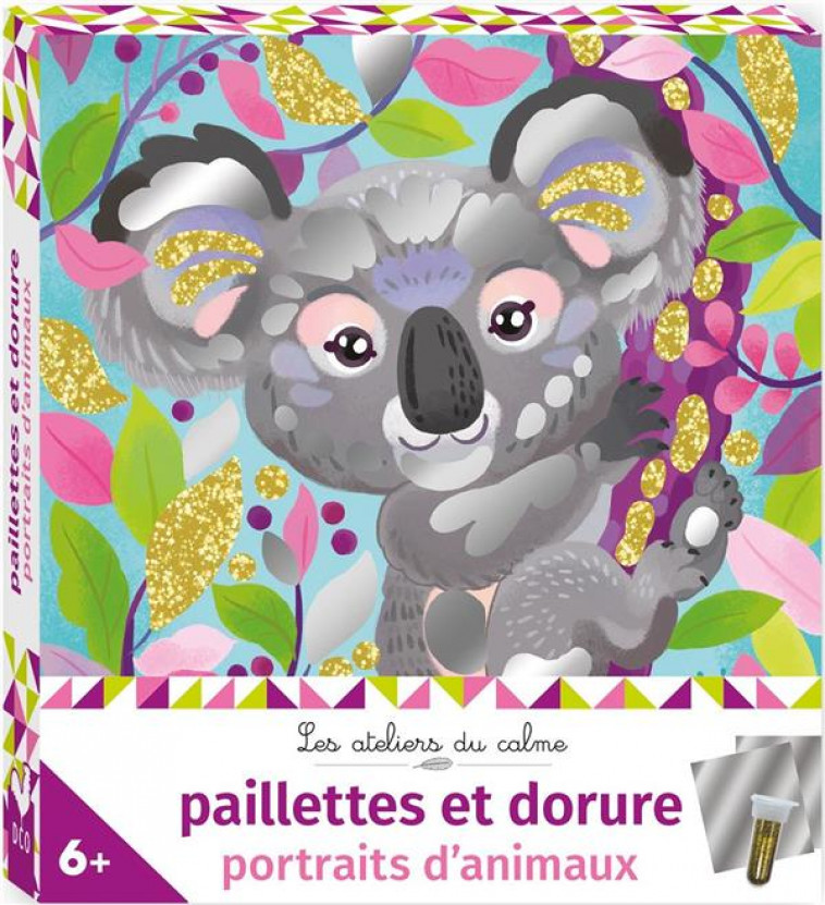 PAILLETTE ET DORURE PORTRAITS D-ANIMAUX  - MINI BOITE AVEC ACCESSOIRES - BUSSI AUDREY - NC