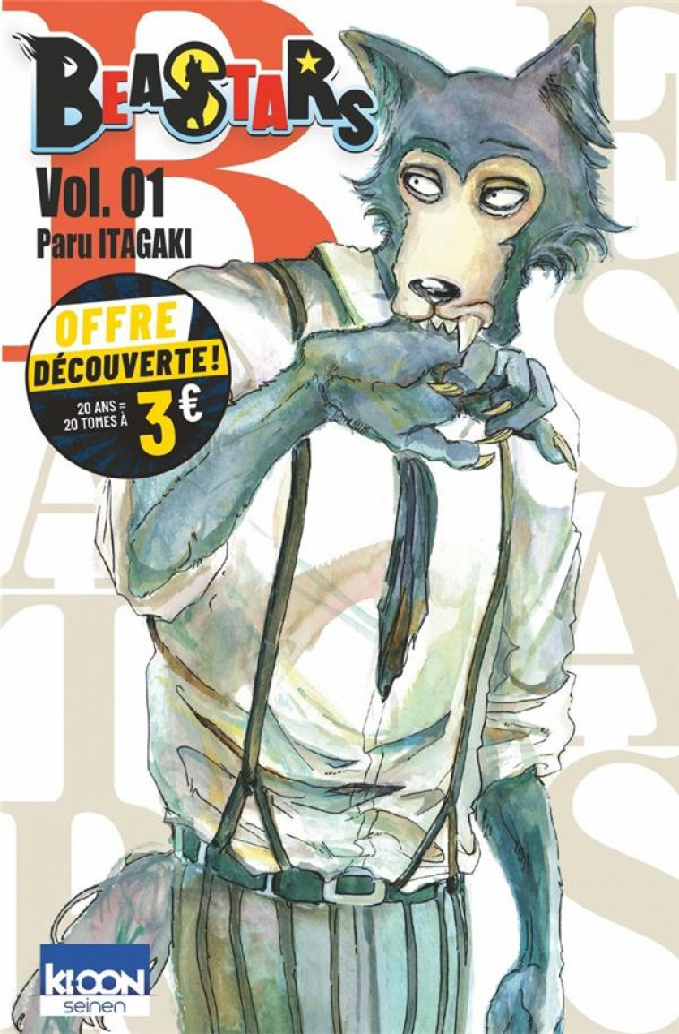 BEASTARS T01 A 3 EUROS - ITAGAKI PARU - KI-OON