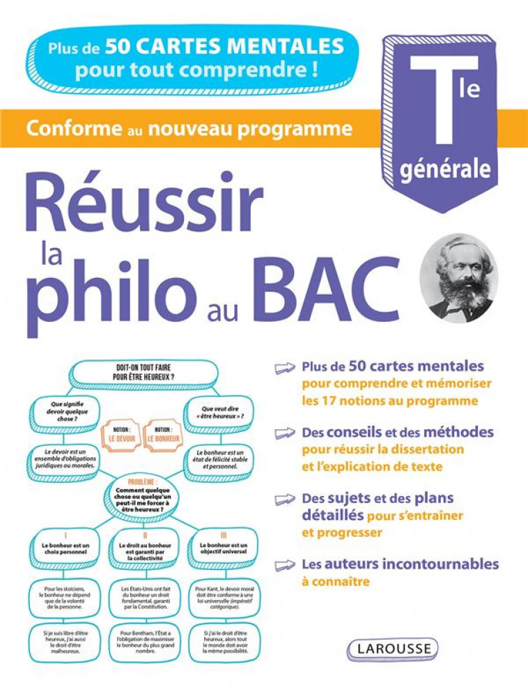 REUSSIR LA PHILO AU BAC, AVEC DES CARTES MENTALES - GUEZENGAR ARTHUR - LAROUSSE