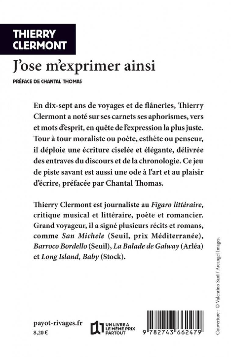 J'ose m'exprimer ainsi - Clermont Thierry, Thomas Chantal - RIVAGES