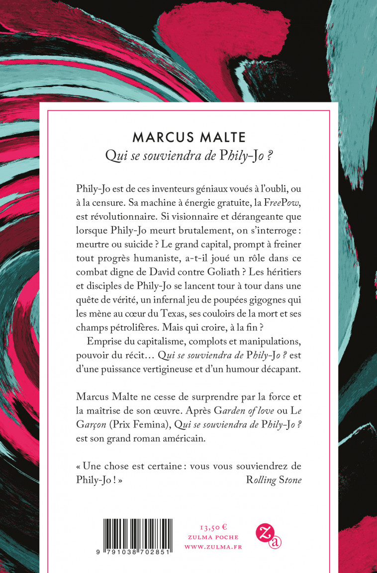 Qui se souviendra de Phily-Jo ? - Malte Marcus - ZULMA