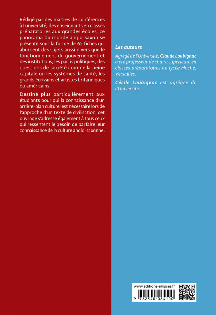 Fiches de civilisation américaine et britannique - Loubignac Claude, Loubignac Cécile, Fichaux Fabien - ELLIPSES