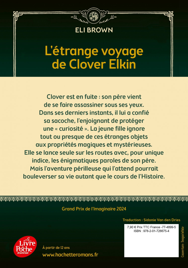 L'étrange voyage de Clover Elkin - BROWN Eli, Van den Dries Sidonie - POCHE JEUNESSE