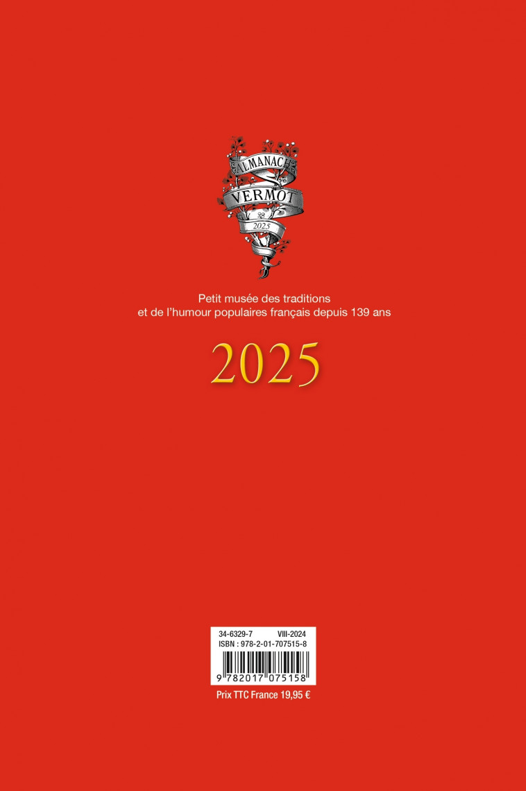 Almanach Vermot 2025 -   - HACHETTE PRAT