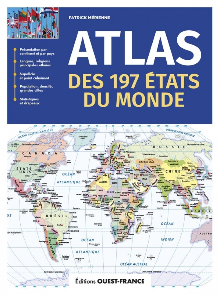 Atlas des 197 Etats du monde - Mérienne Patrick - OUEST FRANCE