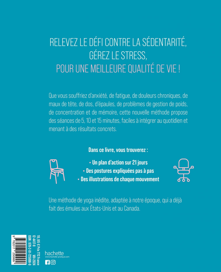 Yoga sur chaise - Banville Julie, Armange Claire - HACHETTE PRAT