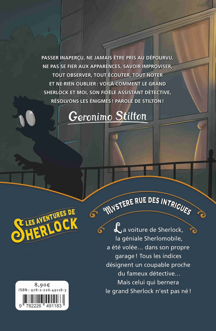 Les Aventures de Sherlock T6 Mystère rue des Intrigues - Stilton Geronimo, Faurobert Marianne - ALBIN MICHEL