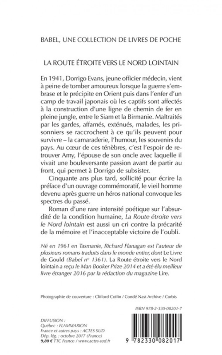 La Route étroite vers le Nord lointain - Flanagan Richard, Camus-Pichon France - ACTES SUD