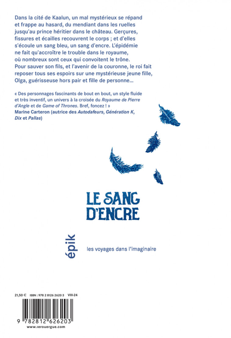 Le sang d'encre - volume 1 - Labussière Nena - ROUERGUE