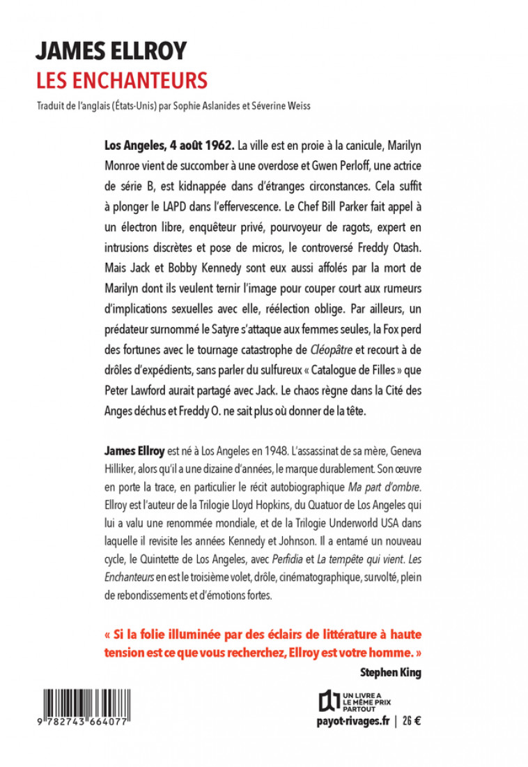 Les Enchanteurs - James Ellroy, Séverine Weiss, Sophie Aslanides - RIVAGES