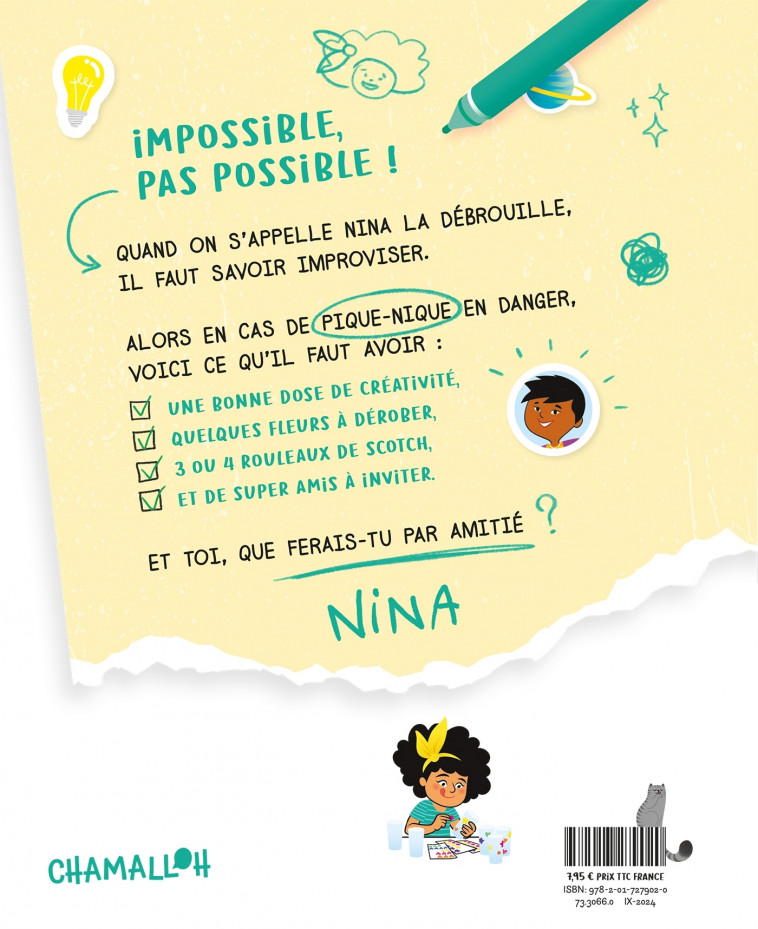 Nina la débrouille - Le pique-nique d'anniversaire - Sarah Barukh, Emmanuelle Pioli - HACHETTE ENFANT